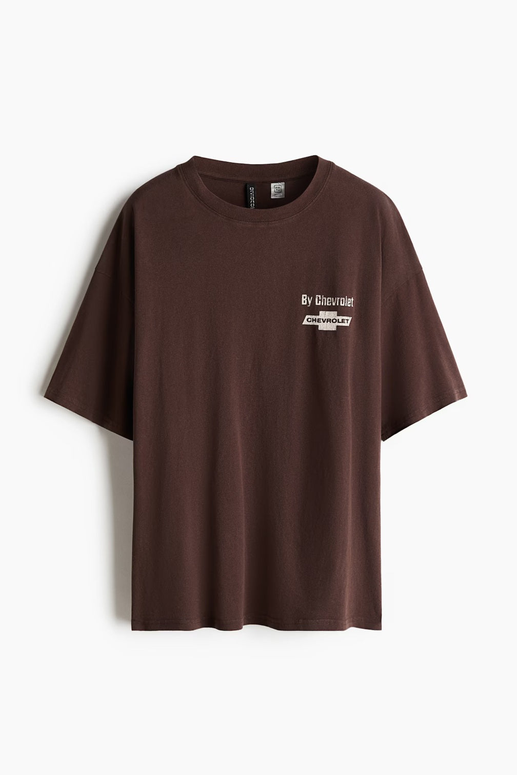 H&M Oversized Printed T-shirt - Black/Brown