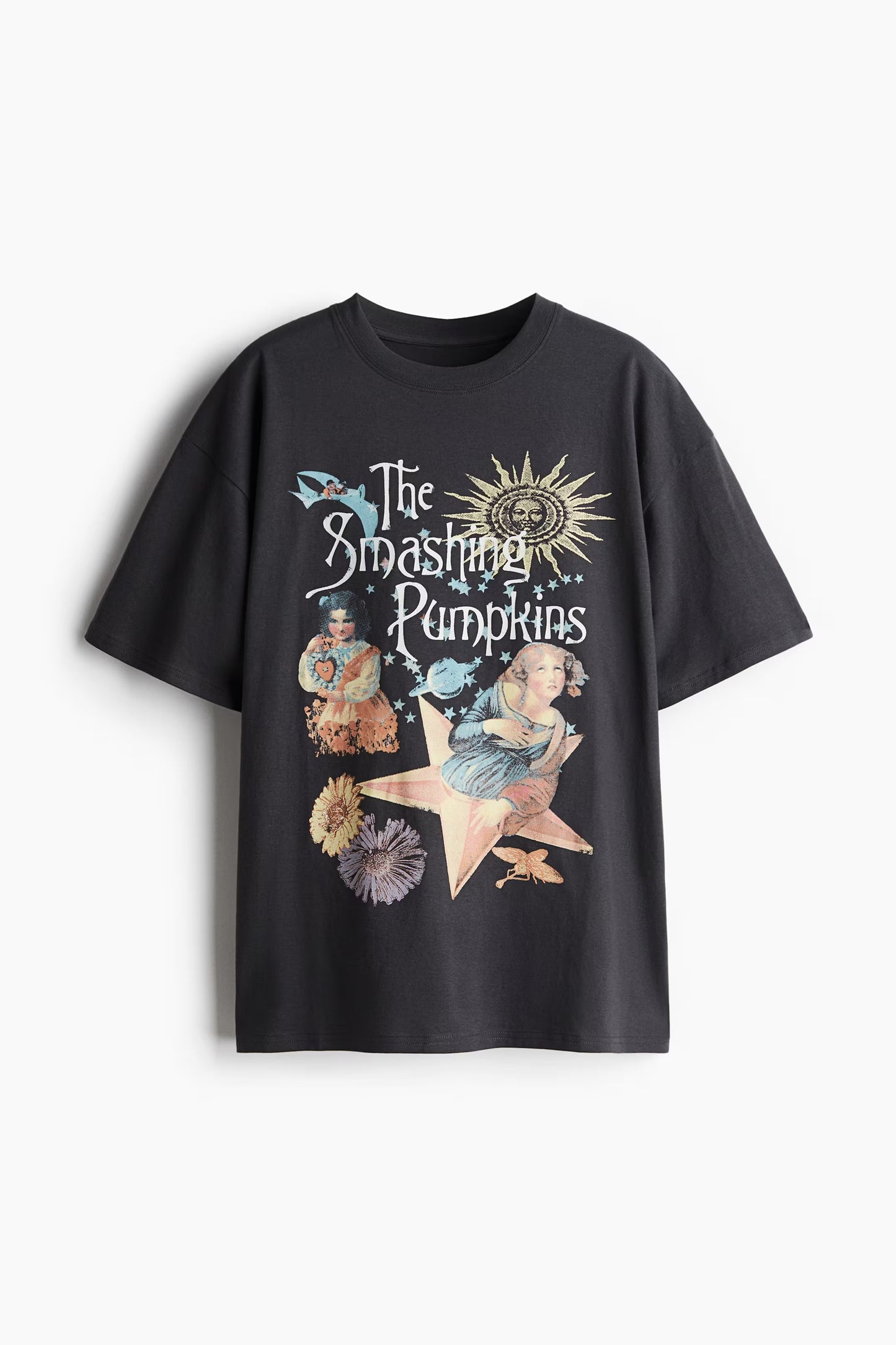 H&M Oversized Printed T-shirt - Grey