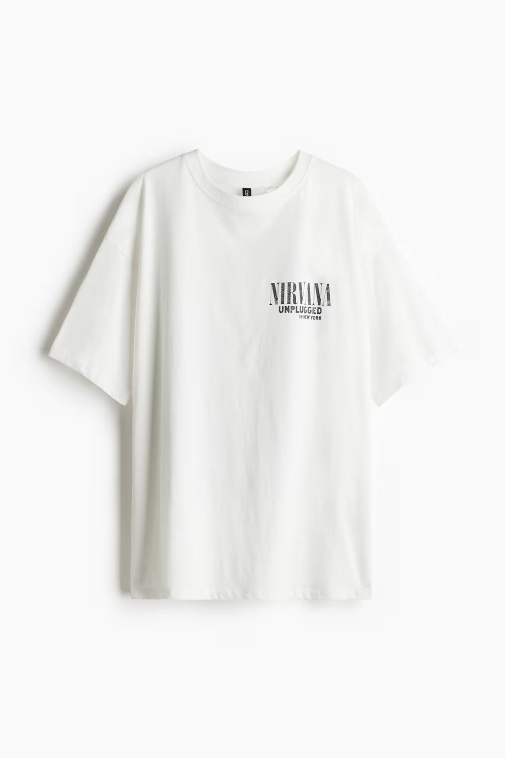 H&M Oversized Printed T-shirt - Cream