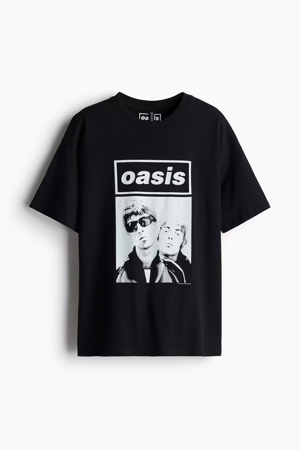 H&M Oversized Printed T-shirt - Black/Brown