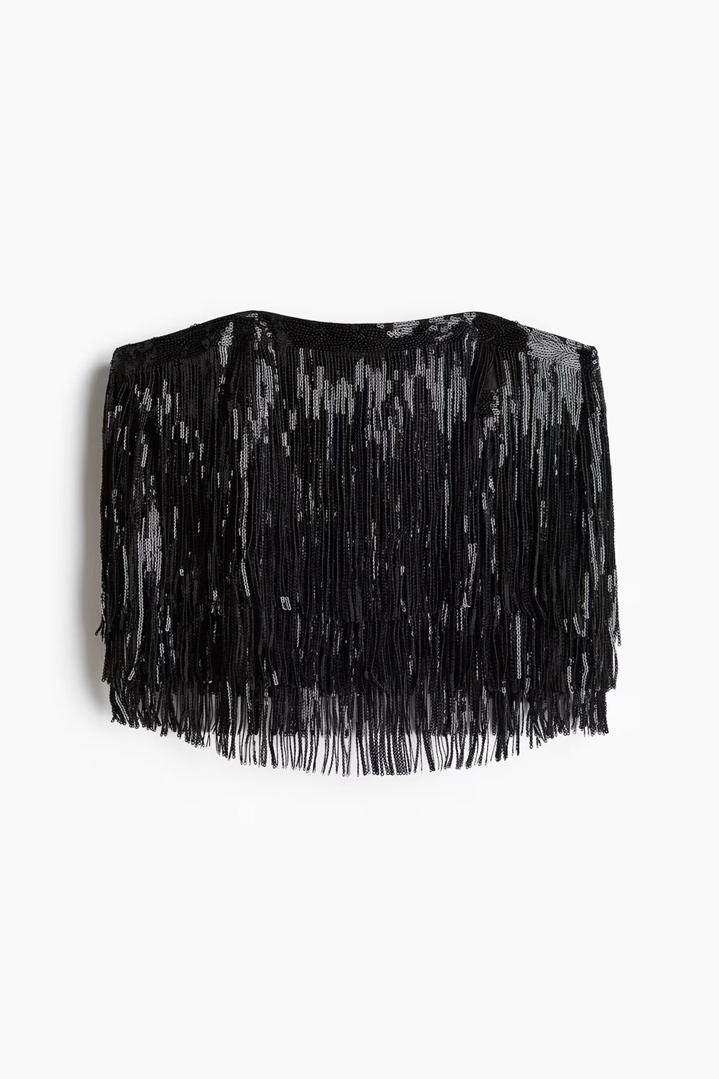 H&M Sequin-Fringed Bandeau Top