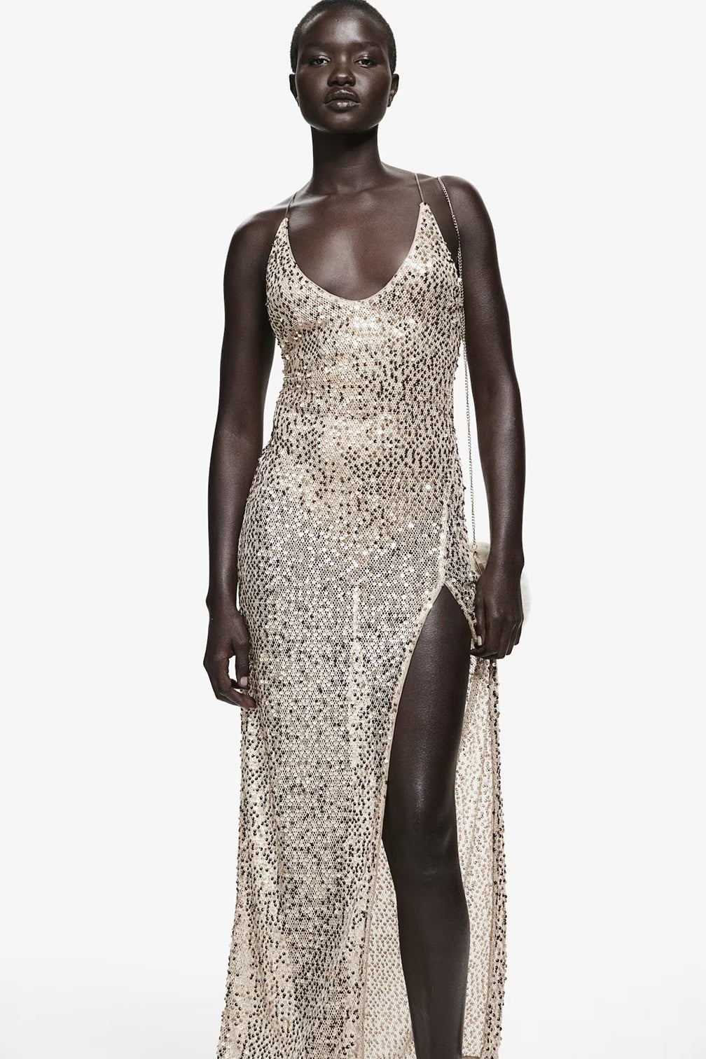 H&M Sequined Net Dress