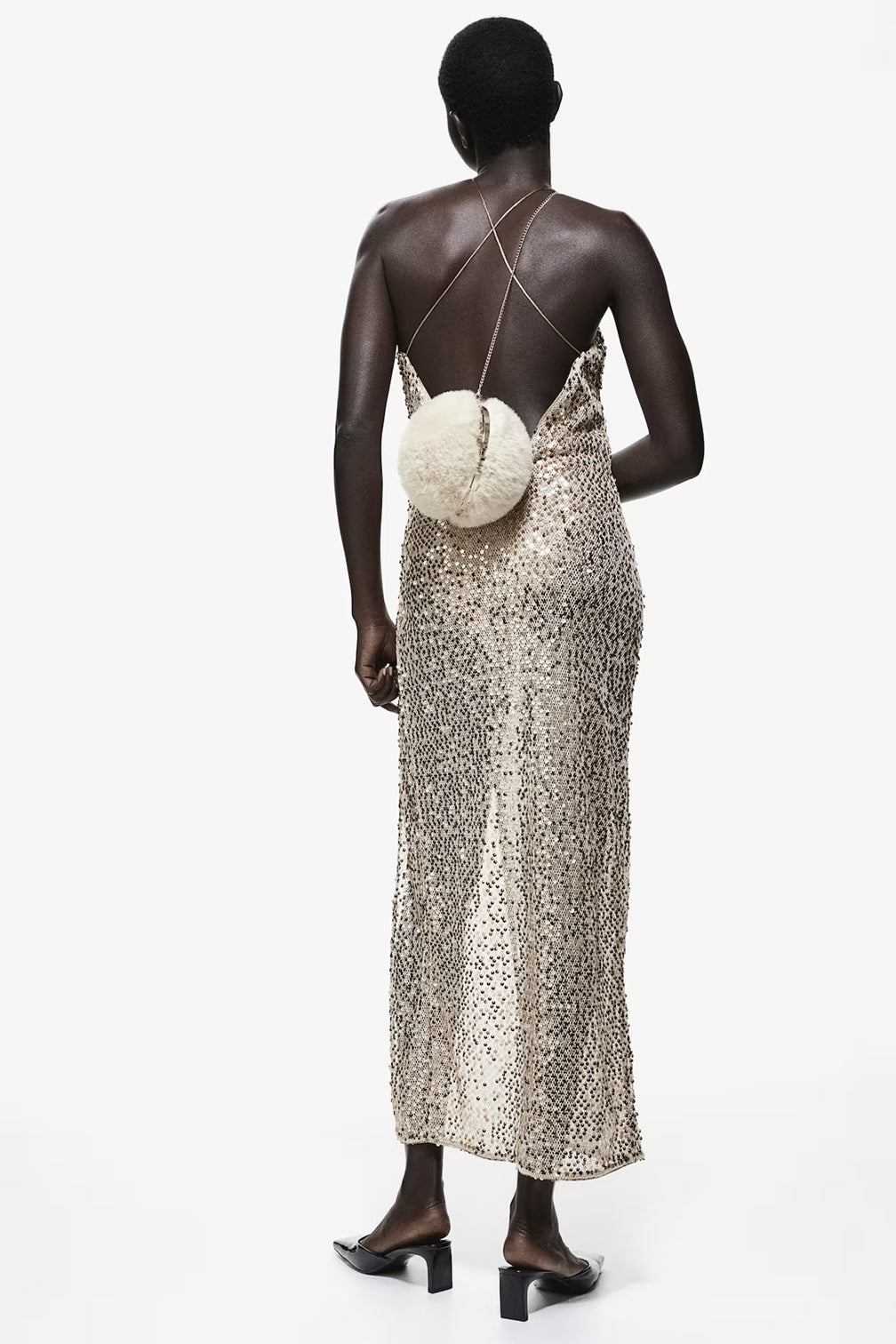 H&M Sequined Net Dress