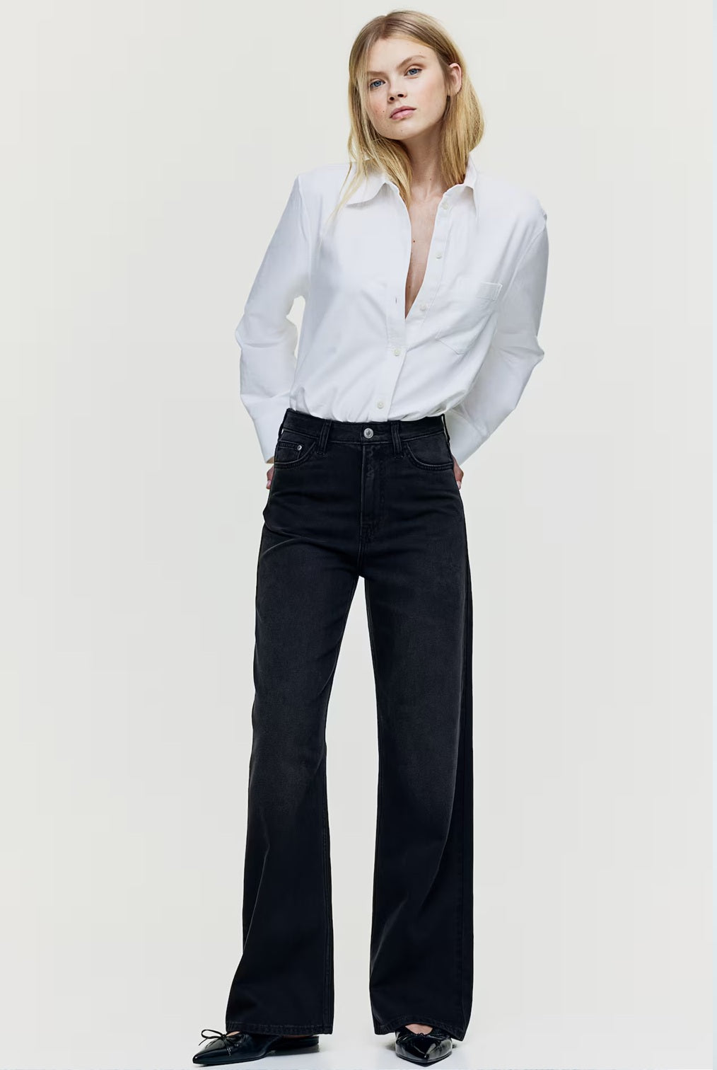 H&M Wide Ultra High Jeans - Dark
