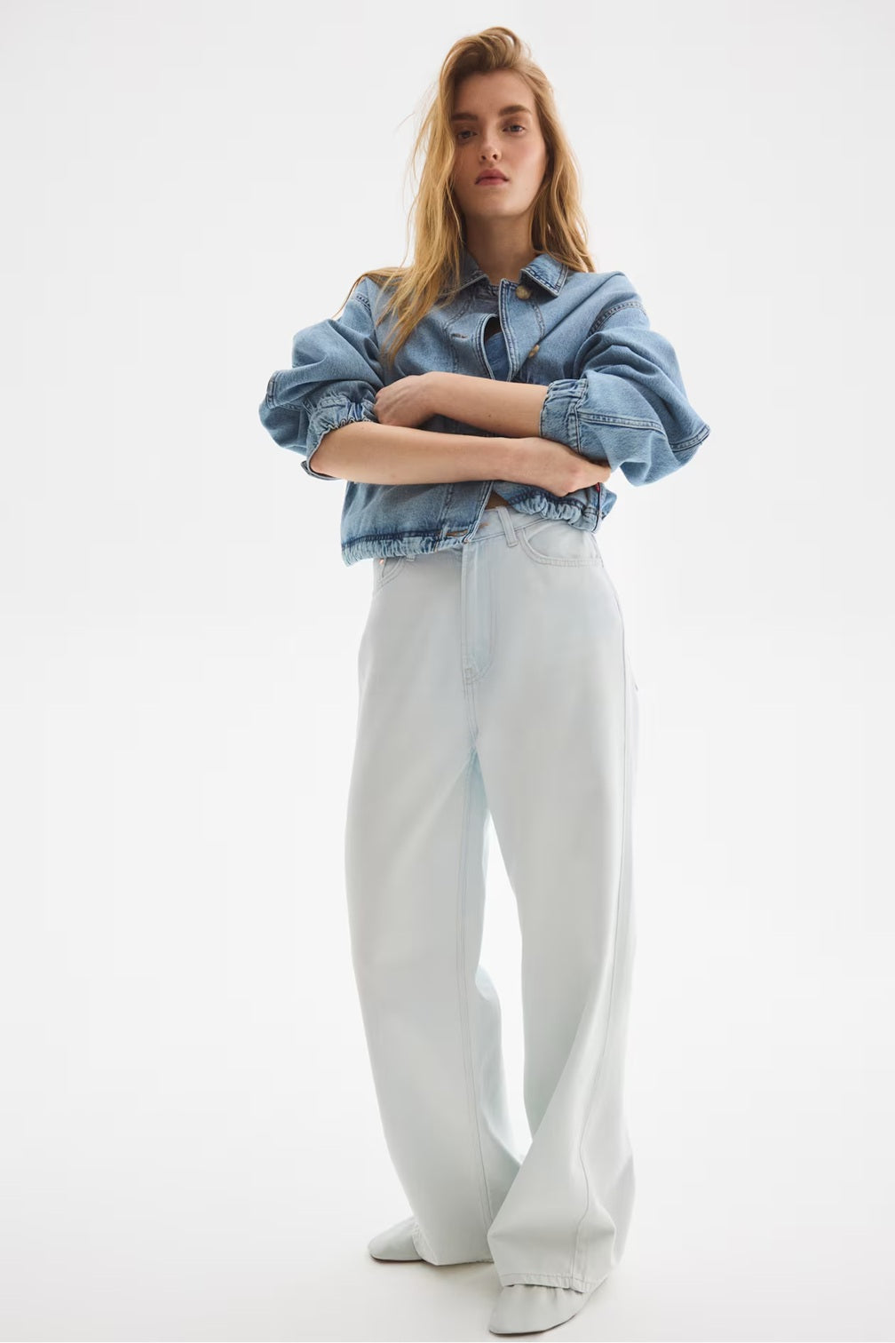 H&M Wide Ultra High Jeans - Light