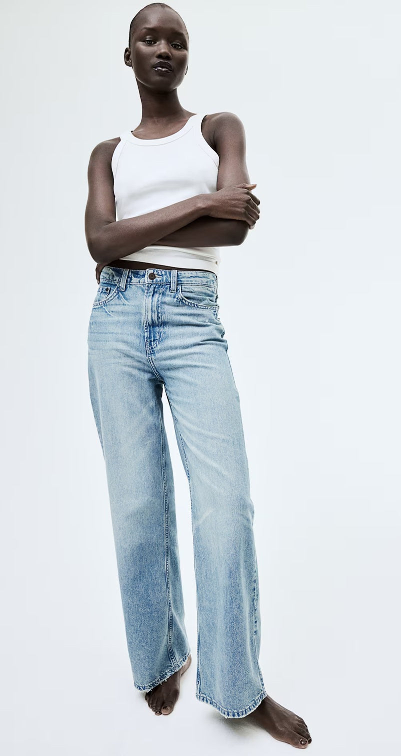 H&M Wide Ultra High Jeans - Light
