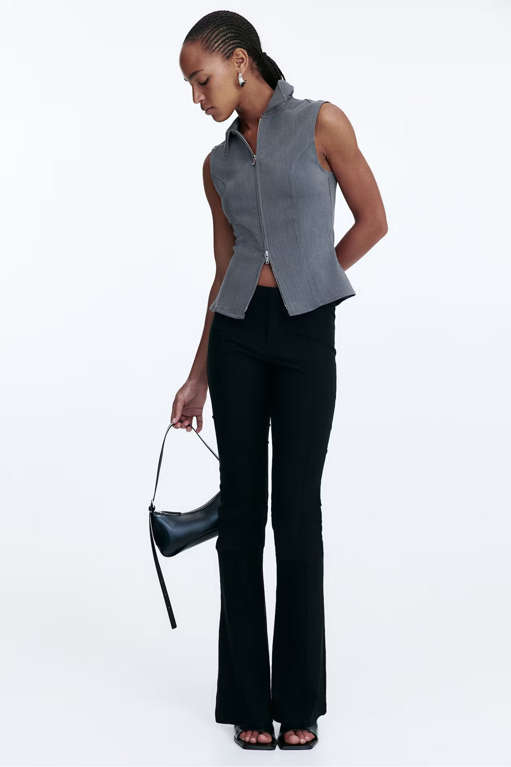 H&M Collared Zip-Through Vest Top