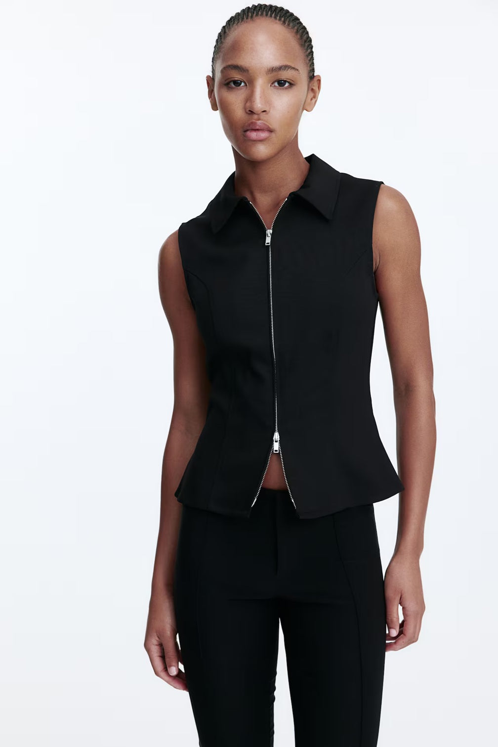 H&M Collared Zip-Through Vest Top