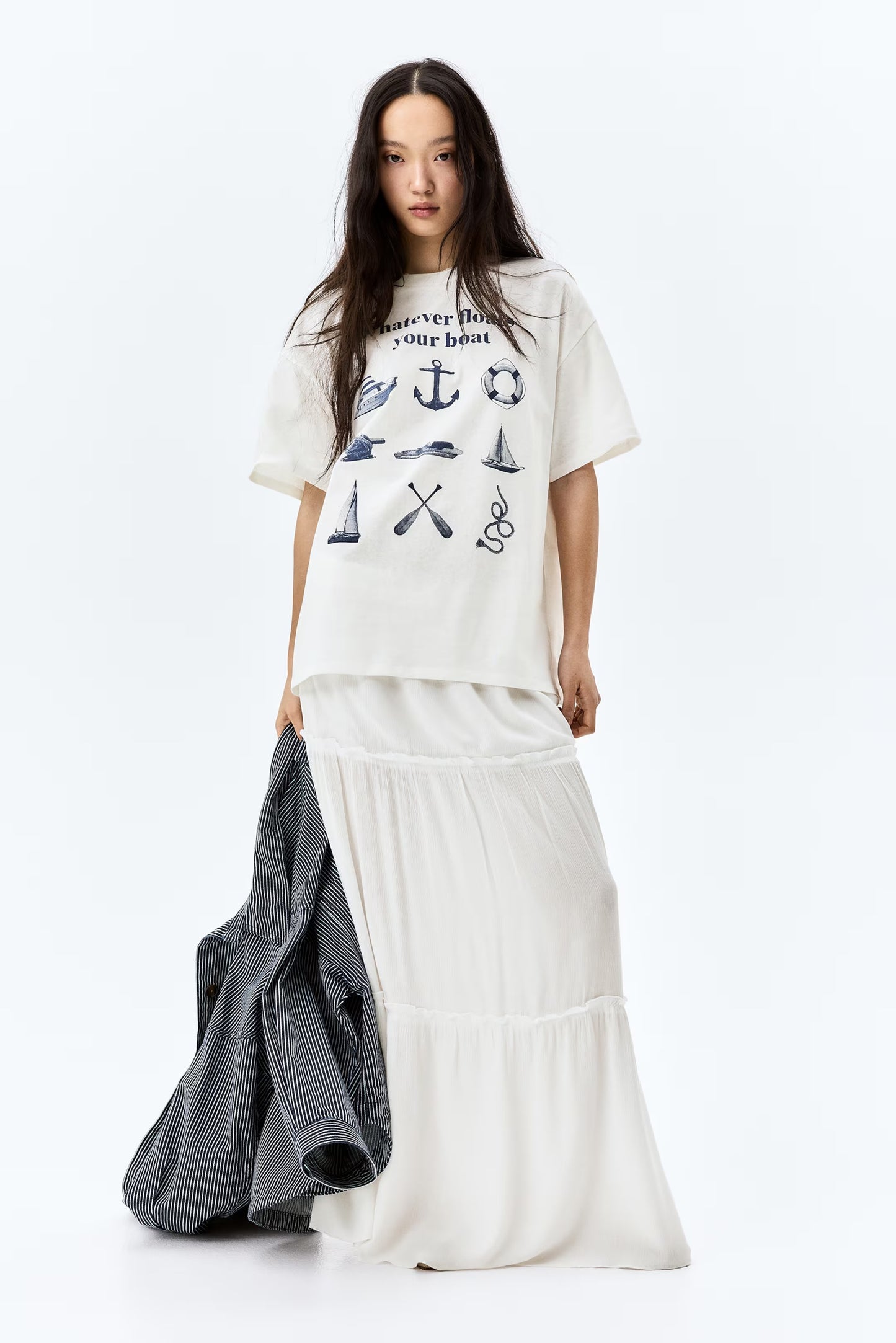 H&M Oversized Motif-Detail T-shirt