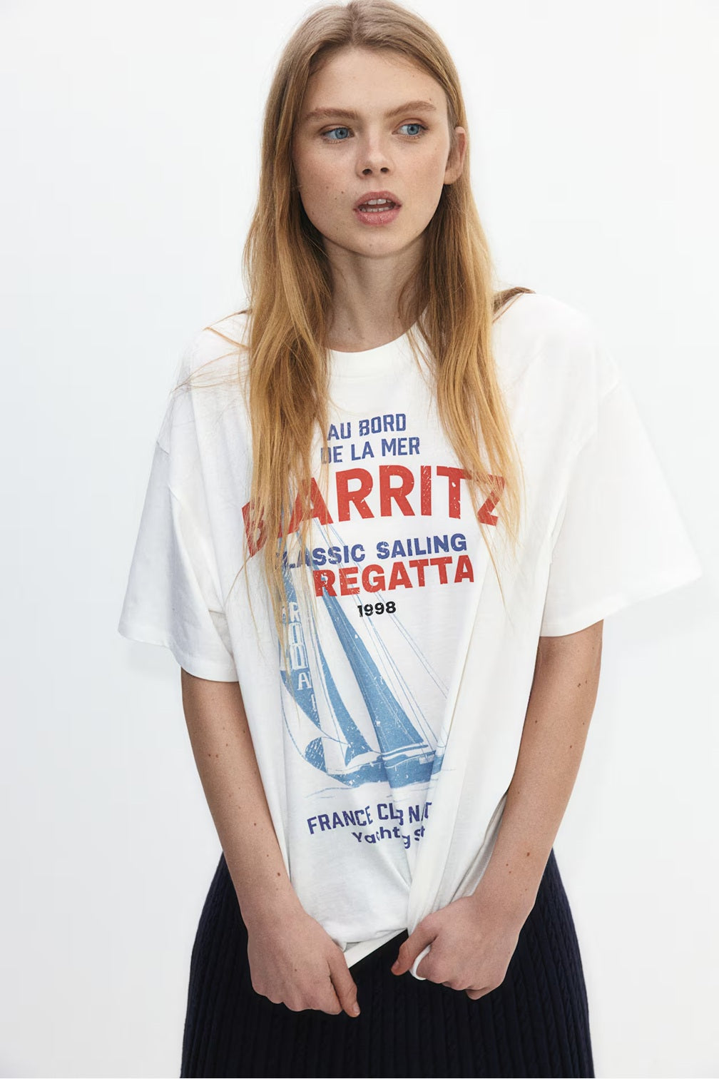 H&M Oversized Motif-Detail T-shirt