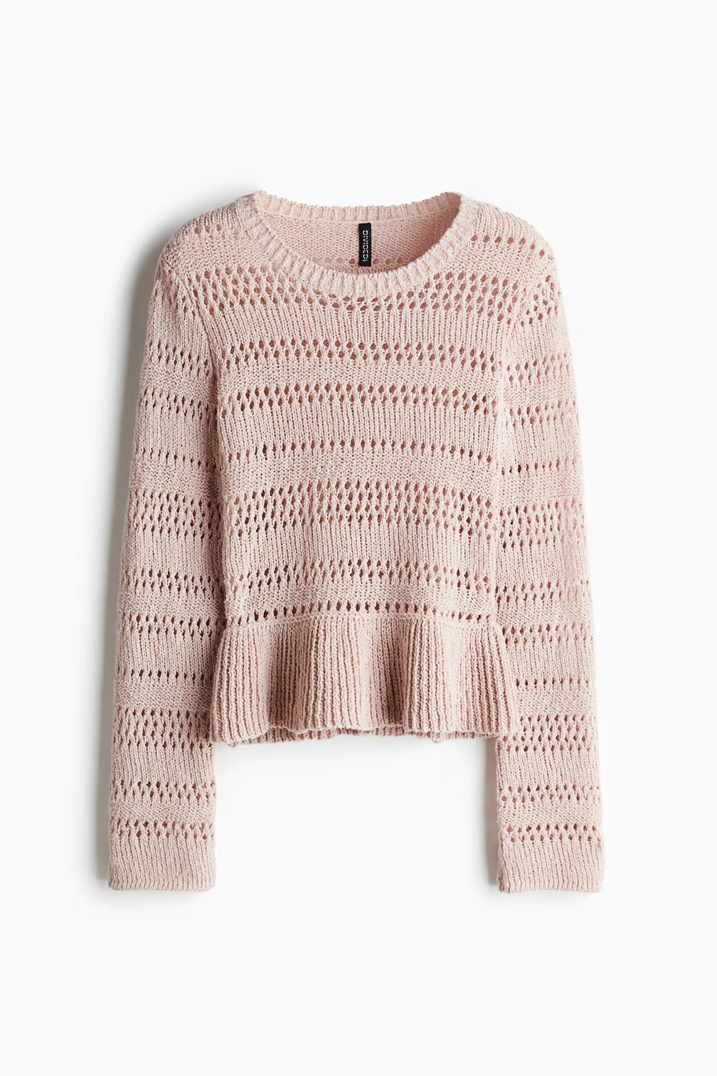 H&M Pointelle-Knit Peplum Jumper