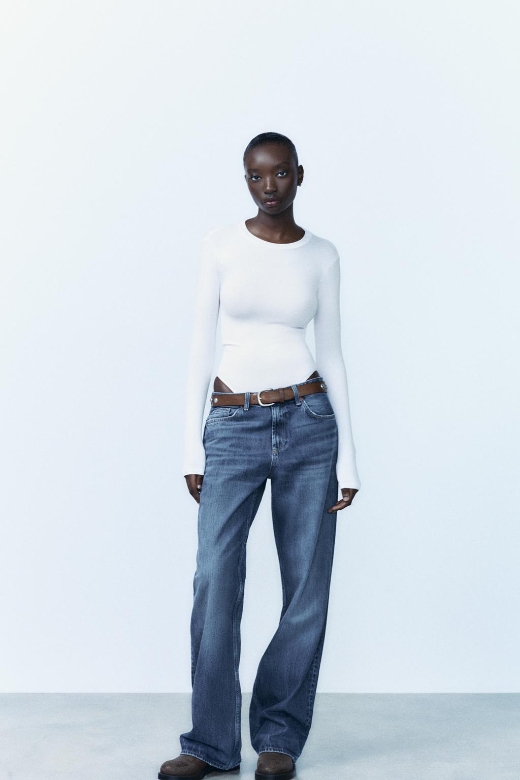 ZARA Cotton Modal Bodysuit