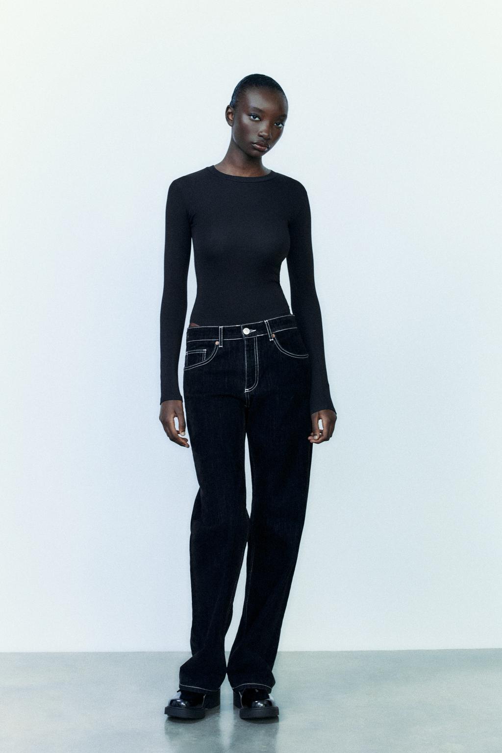ZARA Cotton Modal Bodysuit
