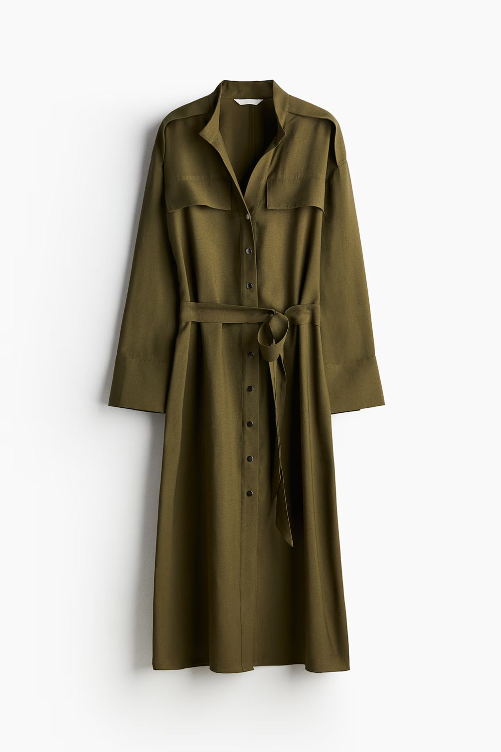H&M Long Tie-Belt Dress