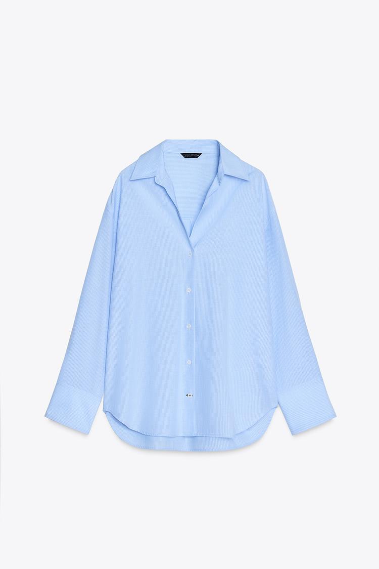 ZARA Oxford Shirt with Cotton - Stripe