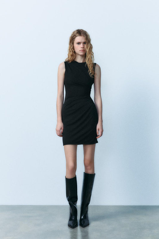 ZARA Draped Short Dress