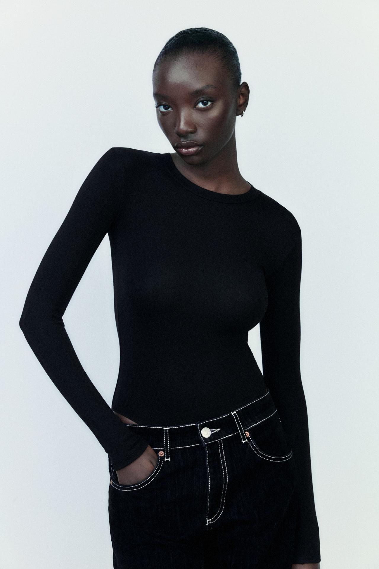 ZARA Cotton Modal Bodysuit
