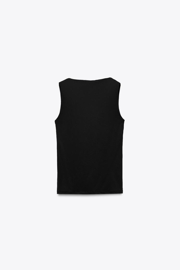 ZARA Polyamide Top with Wide Straps
