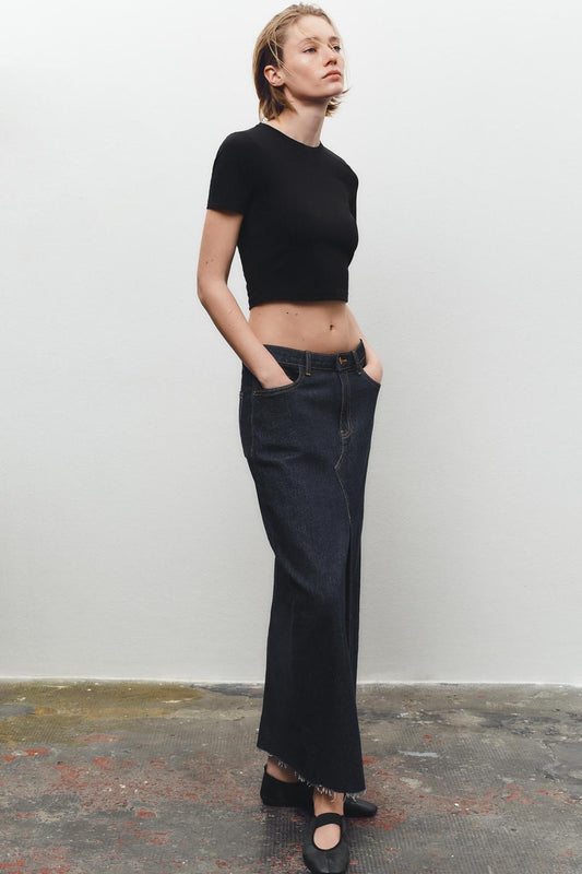ZARA Cropped Stretch T-Shirt
