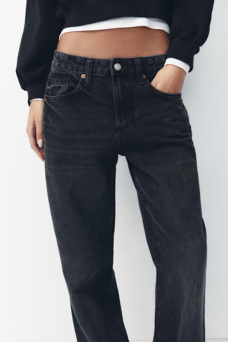 ZARA TRF Wide-Leg Mid-Waist Jeans