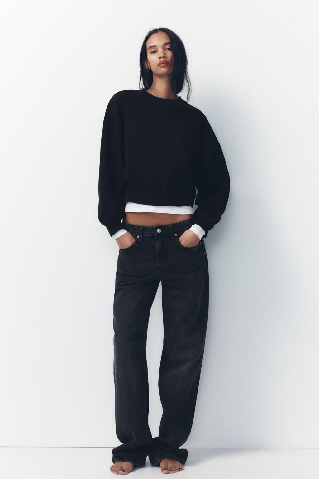 ZARA TRF Wide-Leg Mid-Waist Jeans