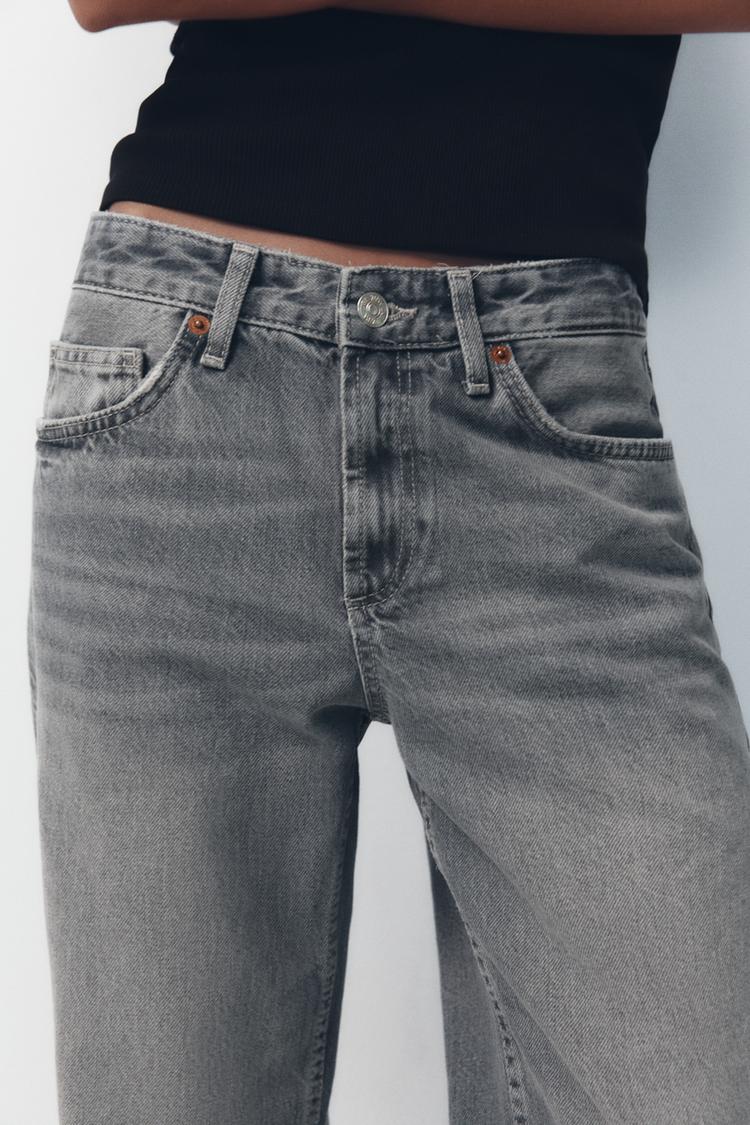 ZARA TRF Wide-Leg Mid-Waist Jeans