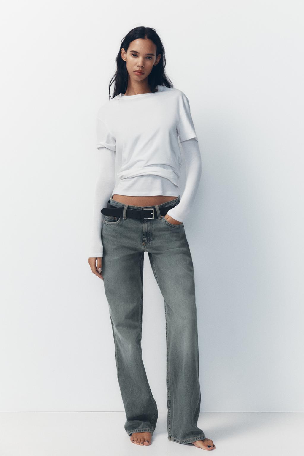 ZARA TRF Wide-Leg Mid-Waist Jeans