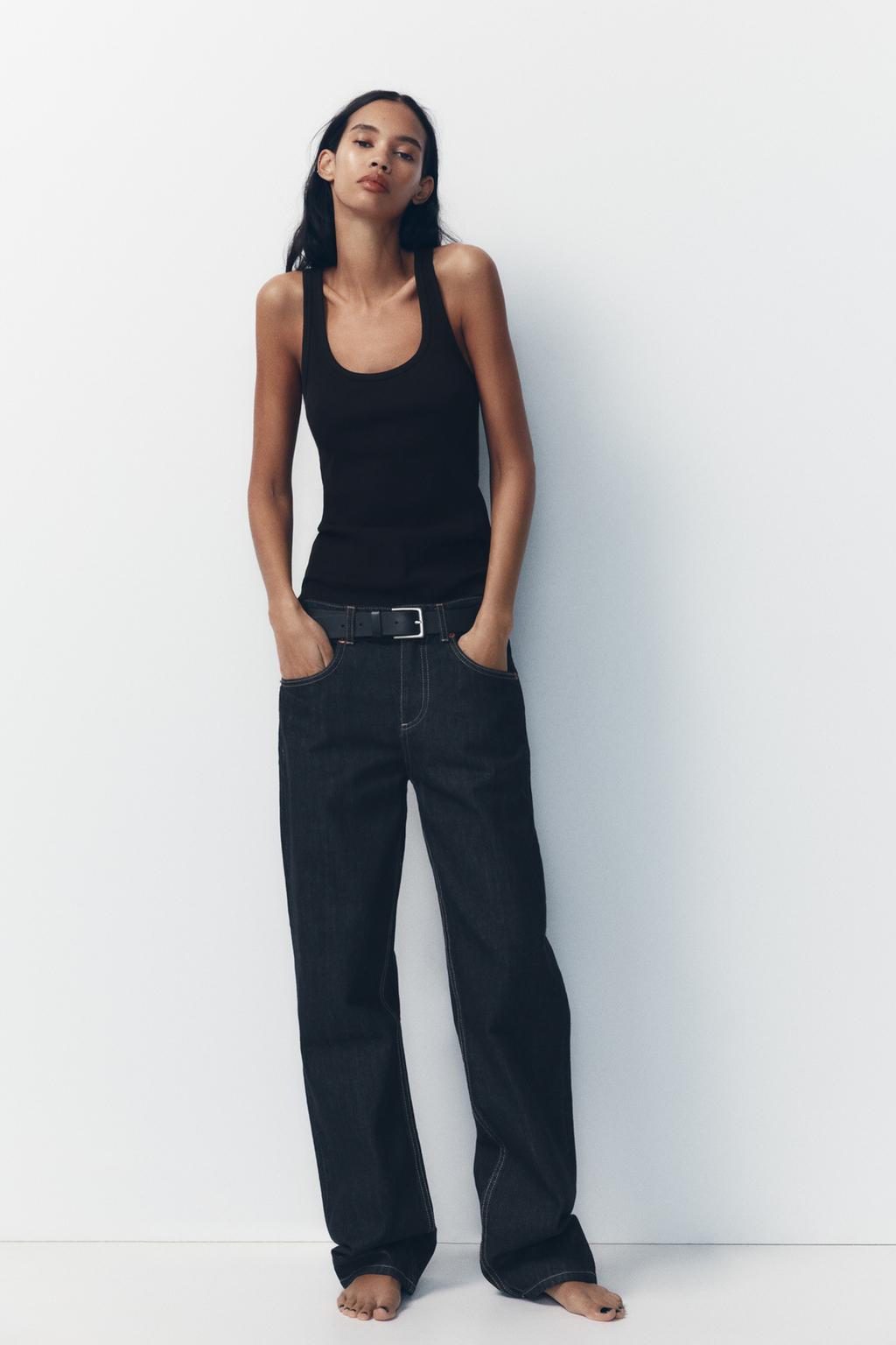 ZARA TRF Wide-Leg Mid-Waist Jeans