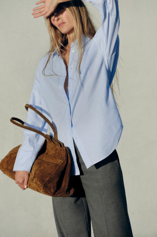 ZARA Oxford Shirt with Cotton - Stripe