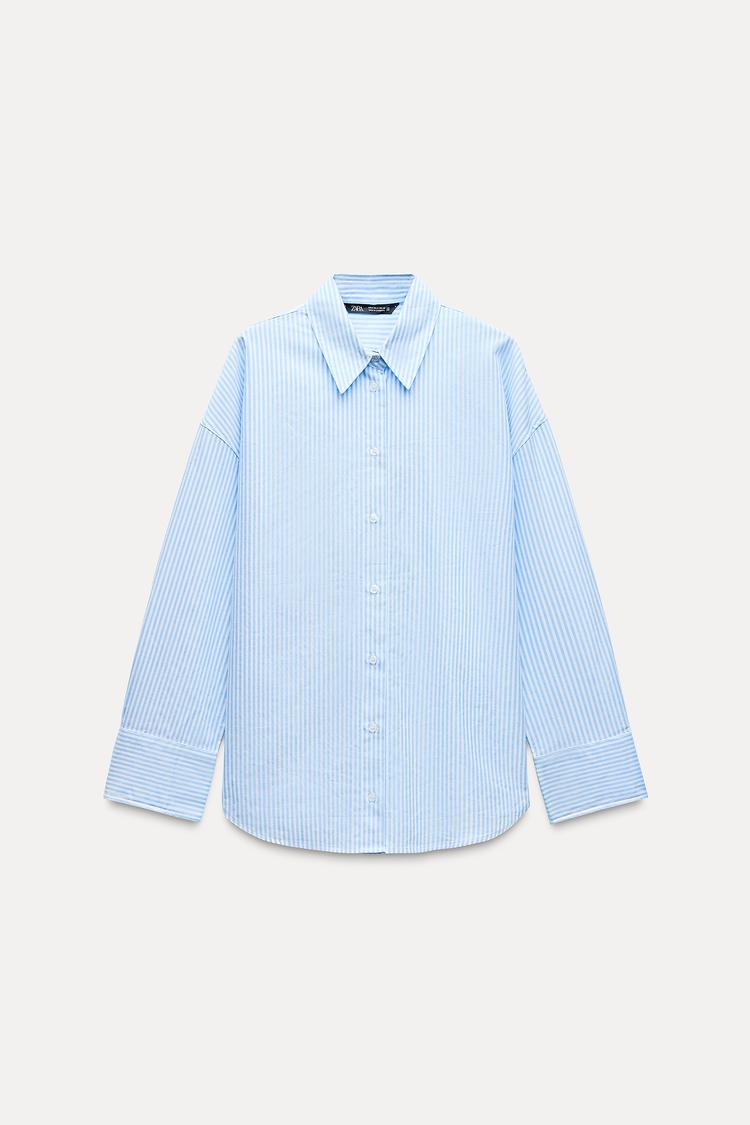 ZARA Oxford Shirt with Cotton - Stripe