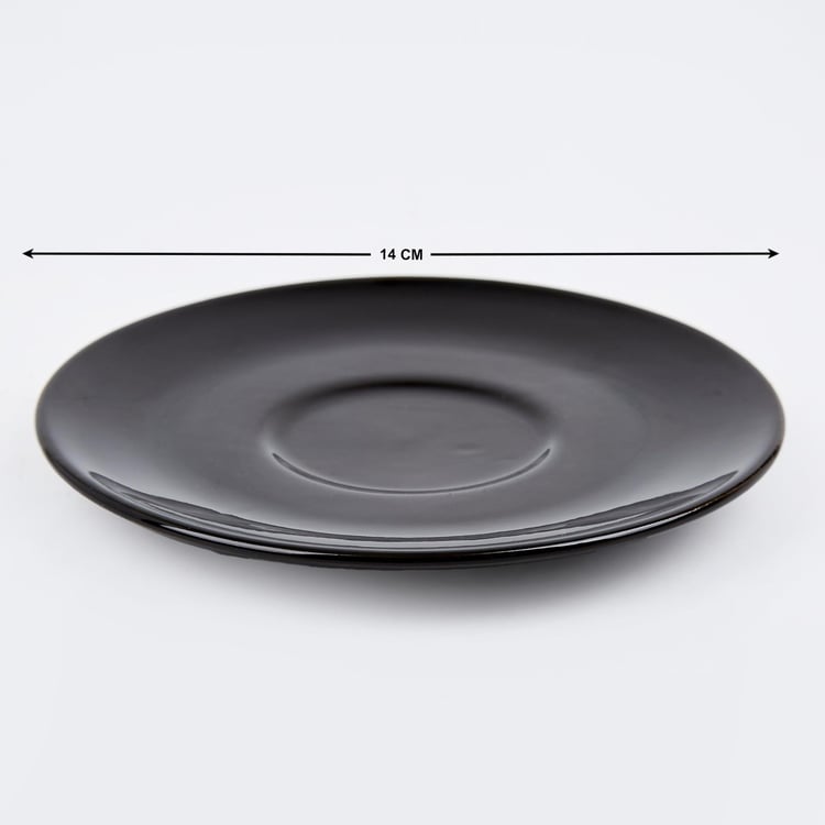 Caraway Set of 6 Stoneware Cups and Saucers with Stand - 220ml