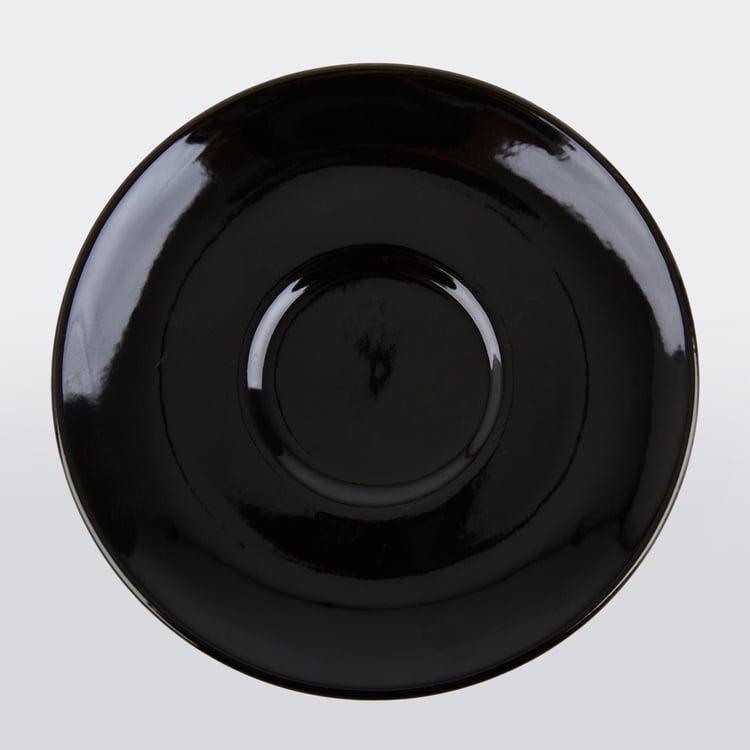 Caraway Set of 6 Stoneware Cups and Saucers with Stand - 220ml