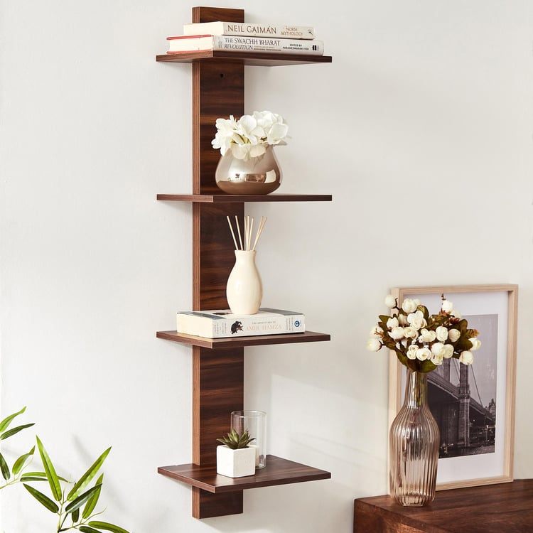 Agnes NXT Cantilevered Wall Shelf - Brown