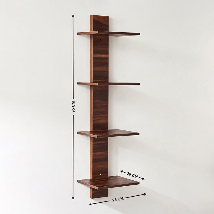 Agnes NXT Cantilevered Wall Shelf - Brown