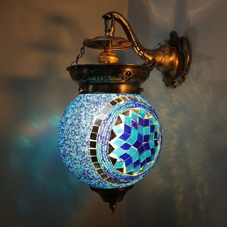 HOMESAKE Metal and Glass Wall Lamp