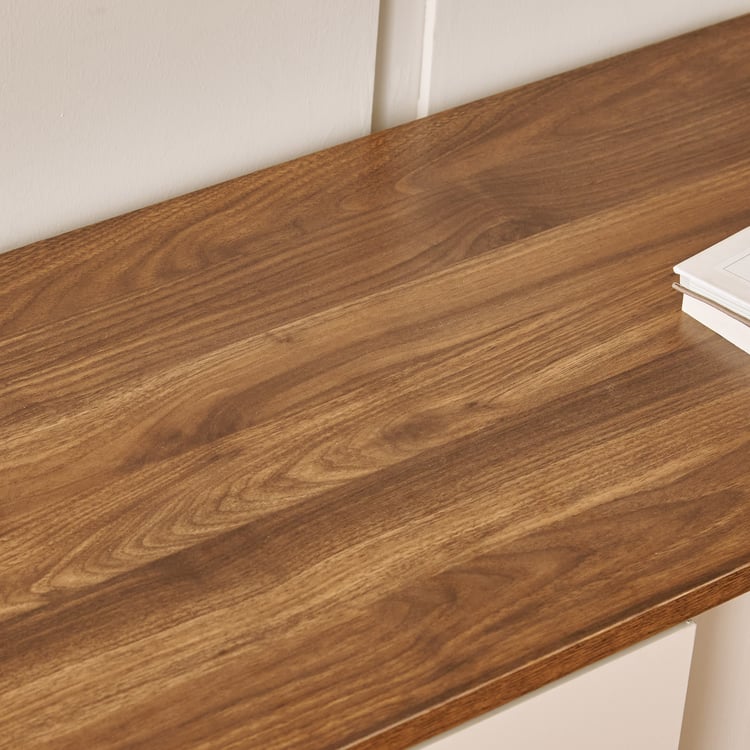 Addison Sliding Door Book Cabinet - Brown