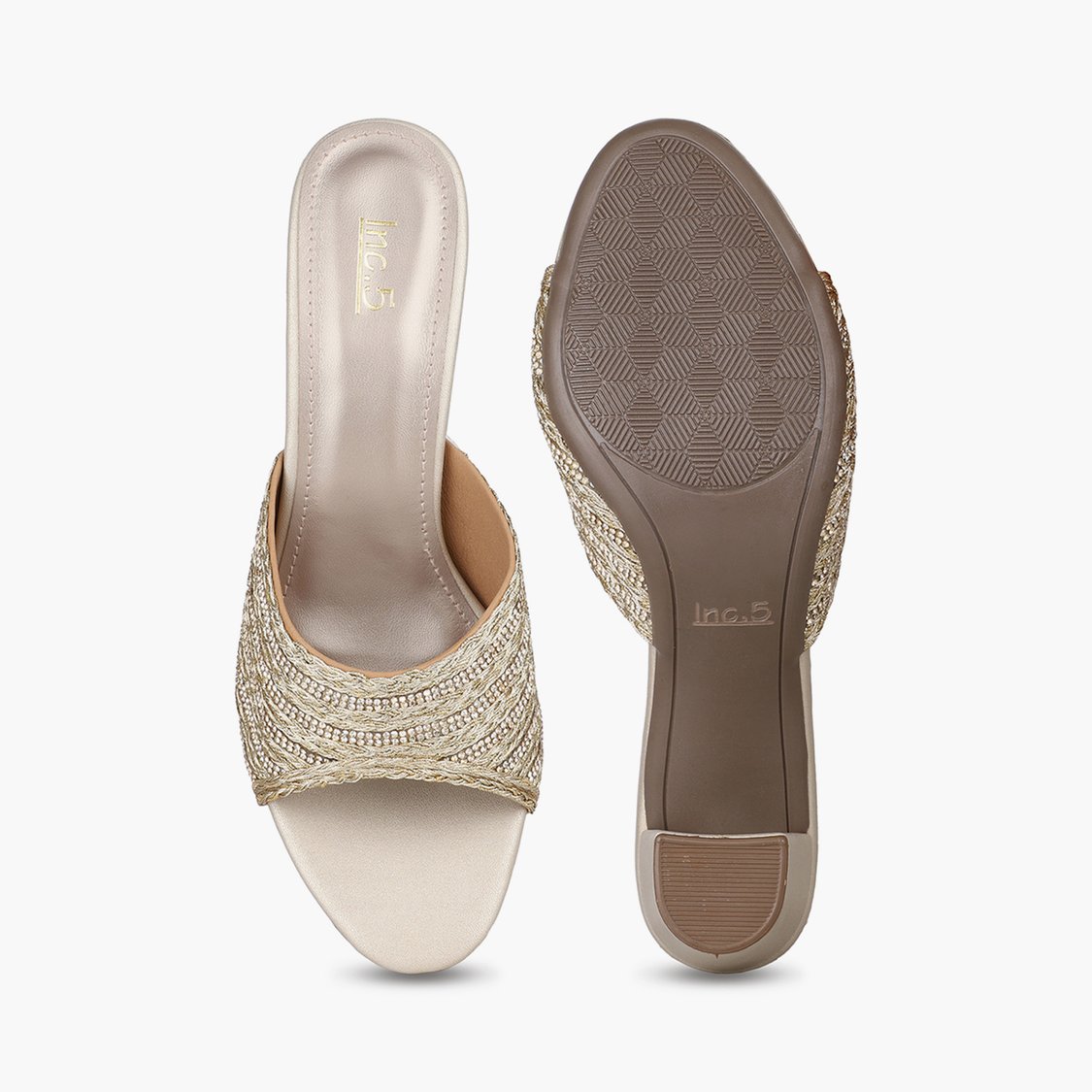 INC.5 Embellished Block Heels