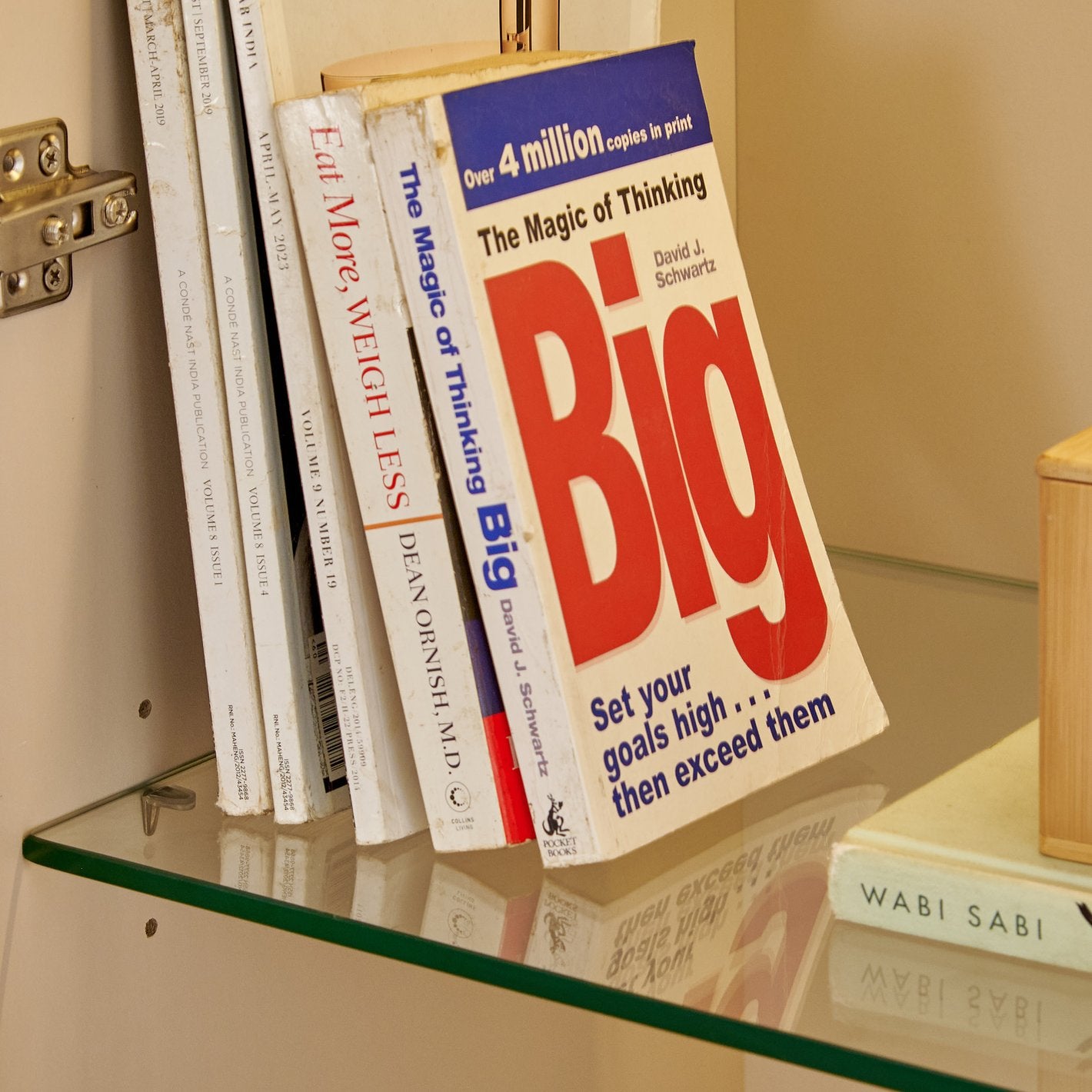 Saga 4-Door Book Cabinet with Shutter - Beige