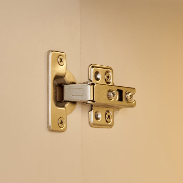 Saga 4-Door Book Cabinet with Shutter - Beige