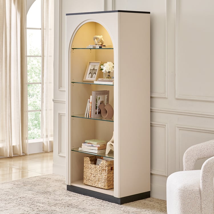 Saga 5-Tier Open Book Shelf - Beige