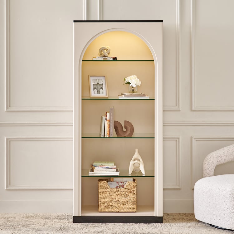 Saga 5-Tier Open Book Shelf - Beige
