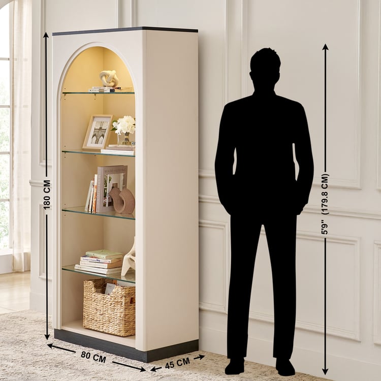 Saga 5-Tier Open Book Shelf - Beige