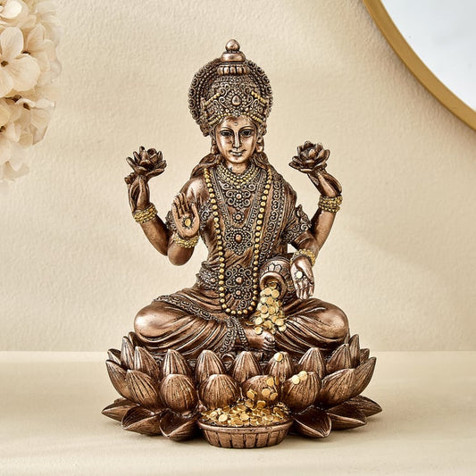 Haven Aura Polyresin Sitting Lakshmi Figurine