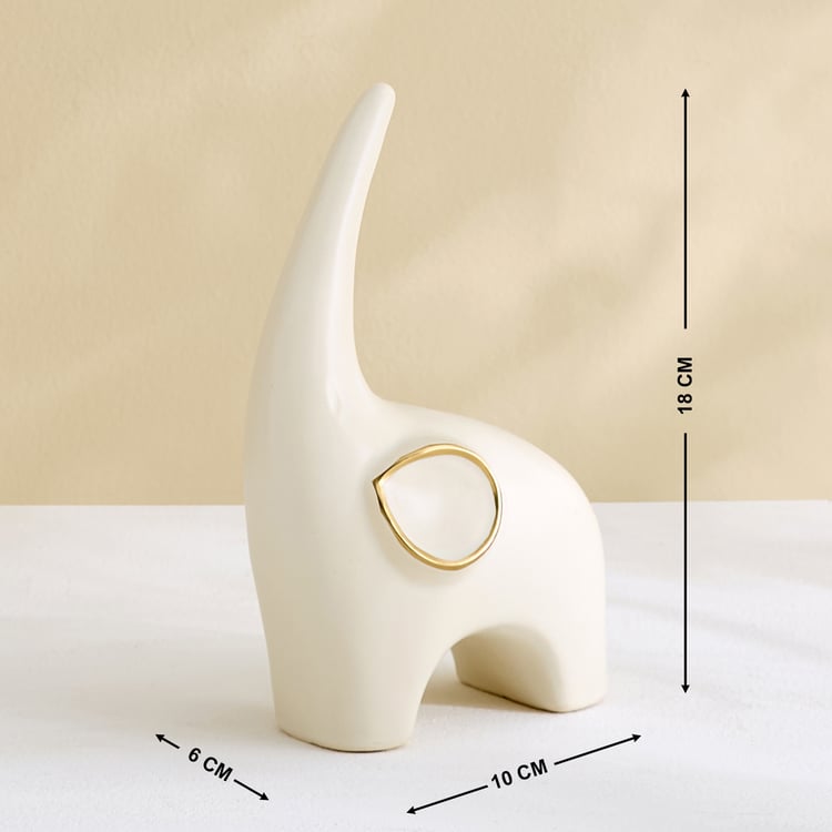 Stellar Fantasy Eldor Set of 2 Ceramic Elephant Figurines with Vase