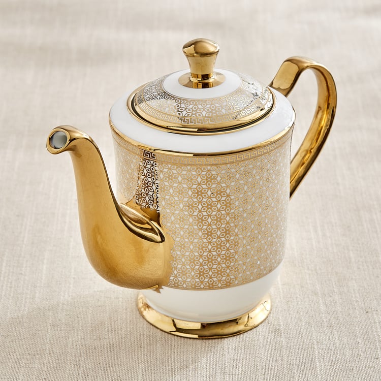 Ebony Classic 15Pcs Bone China Printed Tea Set