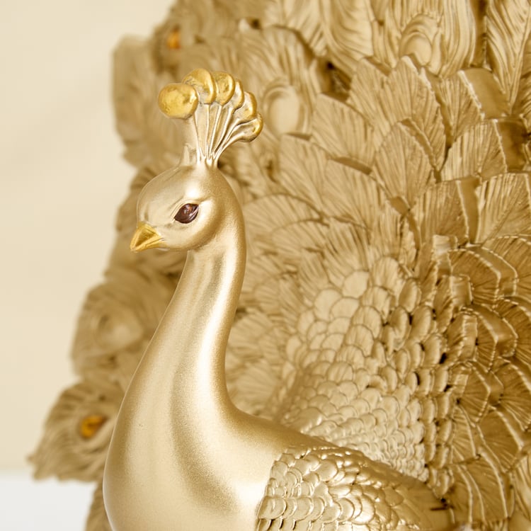 Mayur Zeus Polyresin Peacock Spread Feathered Figurine