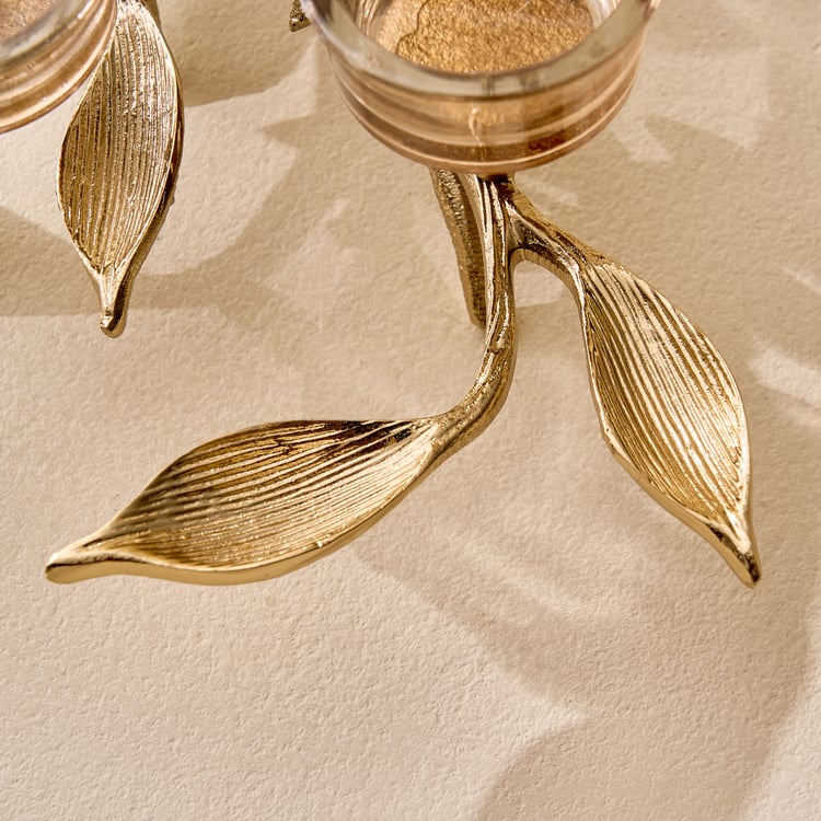 Amara Ava Glass and Aluminium Multi T-Light Holder