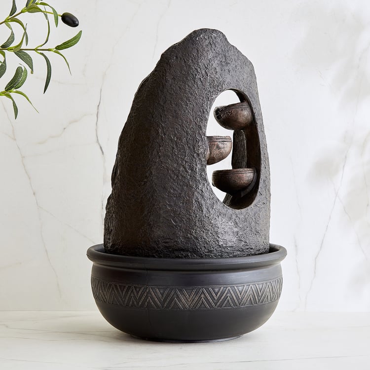 Alpine Modern Polyresin Buddha Water Fountain - 26.5x40cm