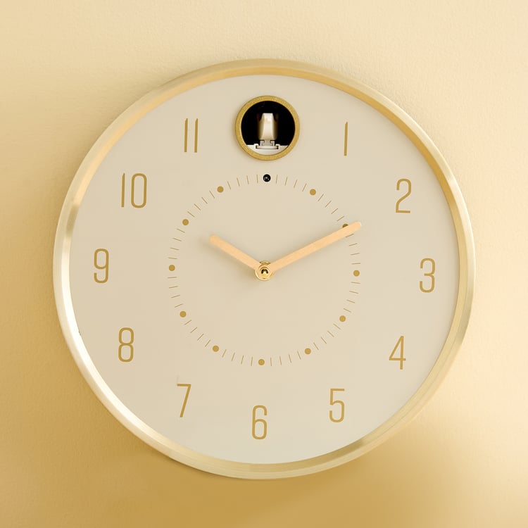 Casablanca Glimmer Aluminium Cuckoo Wall Clock - 29cm