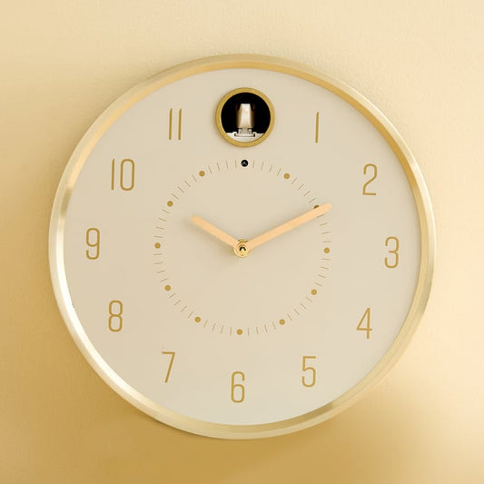 Casablanca Glimmer Aluminium Cuckoo Wall Clock - 29cm